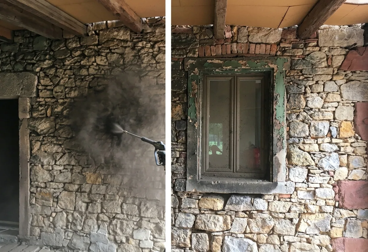 Ravalement de façade à Seine-et-Marne — avant (chantier 1)